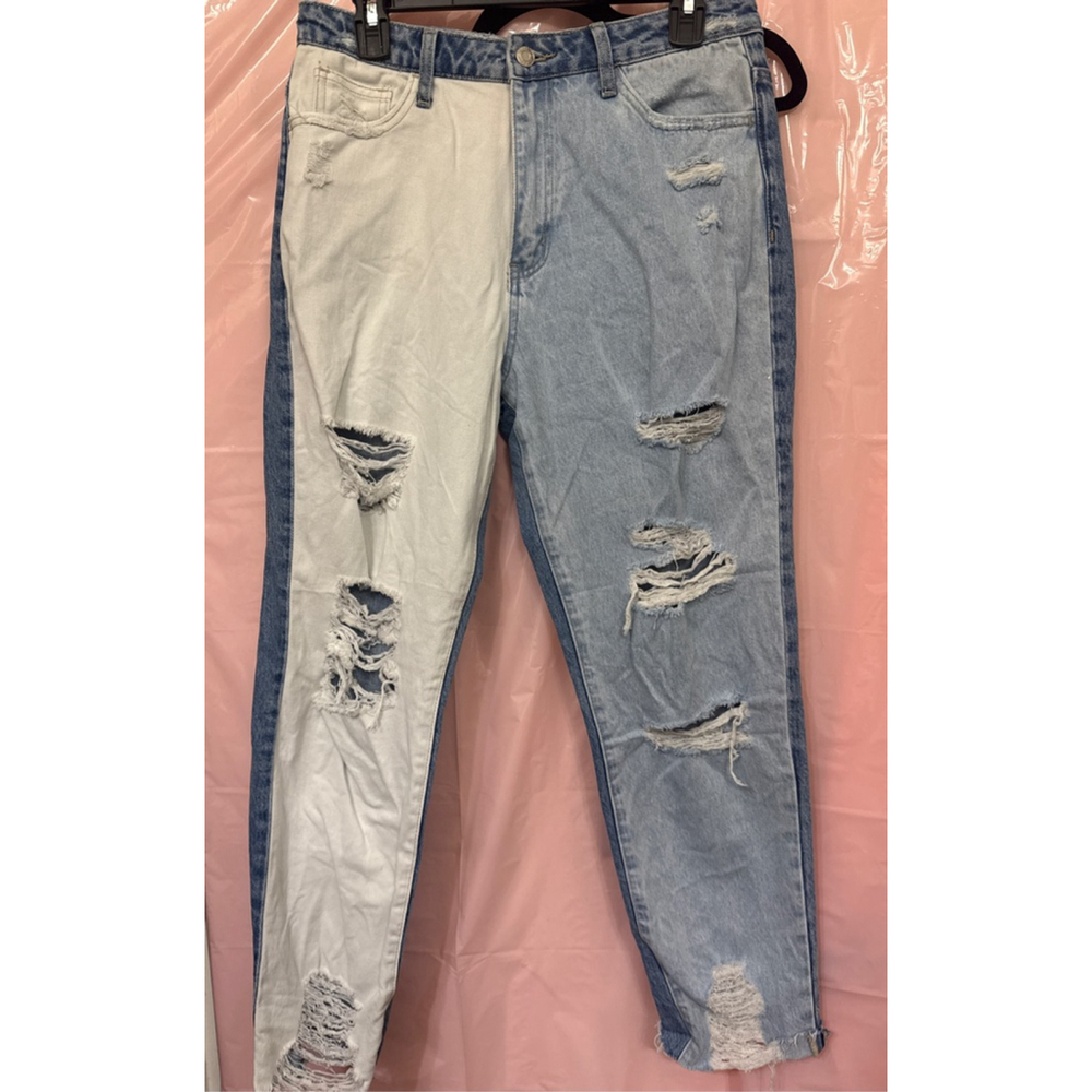 Vervet two toned distressed jeans